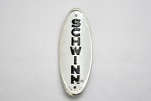 Vintage Schwinn Chicago head badge ヴィンテージ シュイン ヘッド バッジ フィルム付き 未使用品 取付用ネジ無し_画像1