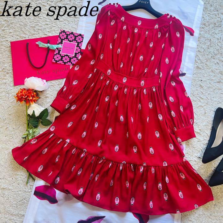 高額売筋】 【美品】kate 極美品 spade マトリョシカ柄ワンピース 波瑠