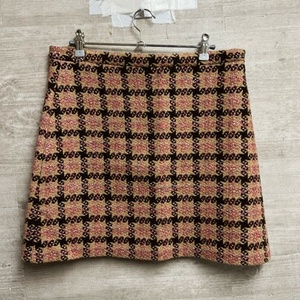 GUCCI Gucci tweed lame skirt 42 beige [ middle eyes black b01]