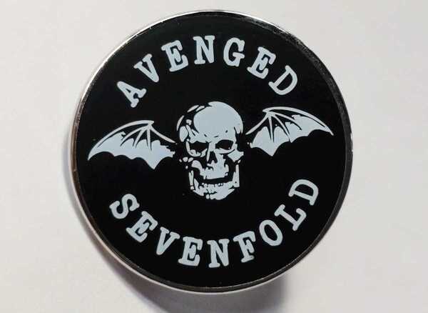 送料込み! アベンジド・セブンフォールド ピンブローチ バッジ AVENGED SEVENFOLD スマアク