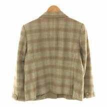 BURBERRY バーバリー 【lay0726R】 ウールチェックジャケット 襟 総柄 グレー 水色 アウター トップス レディース コットン 13 CH_画像2