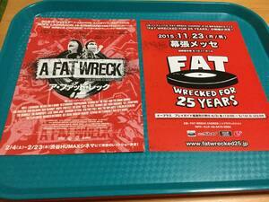 映画『A FAT WRECK ア・ファット・レック』チラシ＋ 『FAT WRECKED FOR 25 YEARS 』チラシ☆即決 PUNKパンク NOFX ファット・マイク