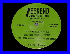 Weekend Records Inc./A Midnight Disco Mix/UK Original/5点以上で送料無料、10点以上で10%割引!!!/12'