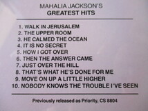 Mahalia Jackson/Mahalia Jackson's Geeatest Hits マヘリア・ジャクソン 90年 大傑作・大名盤♪究極濃厚ベスト♪廃盤♪ゴスペル・ソウル♪_画像3
