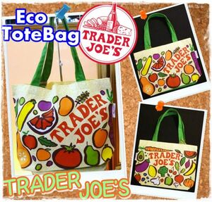 アメリカ直輸入　トレーダージョーズ　エコバッグ　トートバッグ　ベジタブル　Trader Joe's　輸入雑貨　お買い物バッグ　野菜