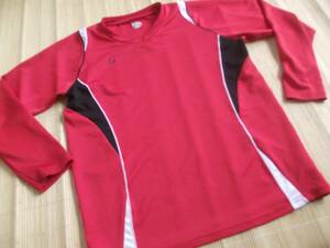 小さいサイズのイグニオIGNIO製バレーボール向け赤長袖シャツ