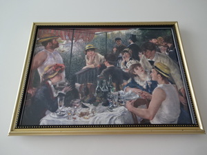 Art hand Auction Cadre d'art § Cadre A4 (au choix) avec poster photo § Renoir § Lunchtime Boating Party § Peinture de style antique, meubles, intérieur, Accessoires intérieurs, autres
