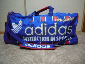  Adidas Yokohama Marino s pattern Boston bag blue made in Japan 