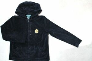 [ б/у одежда LADY'S LAUREN RALPHLAUREN велюр Zip выше Parker тренировочный чёрный P/P] Ralph Lauren pre pi-VINTAGE