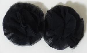  corsage chiffon corsage black black 2 pieces set ymdnrk k h③1223