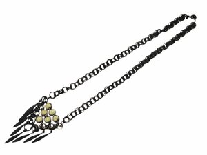 Art hand Auction ■手工骨珠项链(BUC-35), 女士配饰, 项链, 吊坠, 其他的