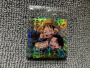 ONE PIECE　大海賊シールウエハース　LOG.4　SECシークレット エース&サボ&ルフィ（未開封）　