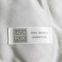 極美品●SAGA FOX サガフォックス 本毛皮ショール/ストール/ティペット ホワイト×ブラウン 毛質柔らか・ボリューム◎_画像5