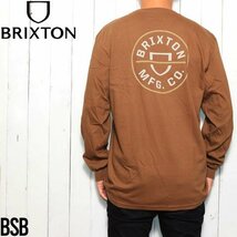 【送料無料】ロングスリーブTシャツ ロンT BRIXTON ブリクストン CREST L/S TEE 16251　BSB　 XLサイズ_画像1