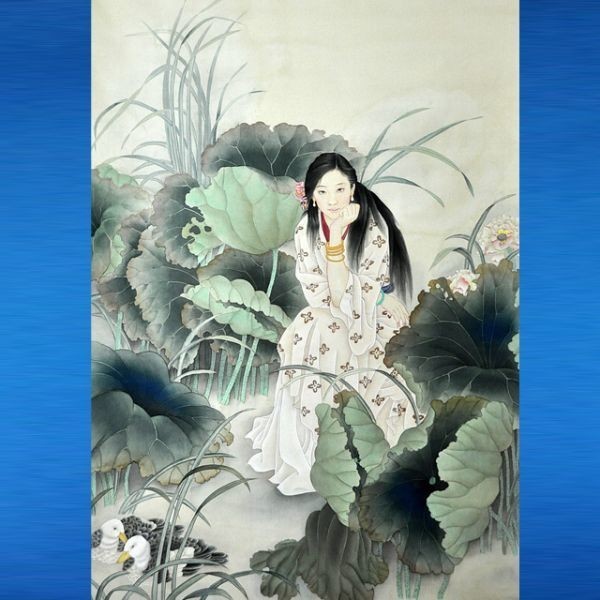 年最新Yahoo!オークション  中国美人画掛軸の中古品・新品・未