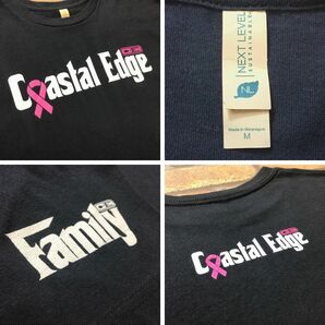 ME2-760◆状態良好◆USA買付!!【Coastal Edge】ロゴプリント クルーネック 半袖 Tシャツ【メンズ M】ブラック サーフ 古着 ピンクリボンの画像5