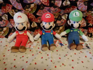 C1[ super Mario all Star collection soft toy (S)* Mario & fire Mario & Louis -ji~3 piece together ]~ nintendo three britain trade 