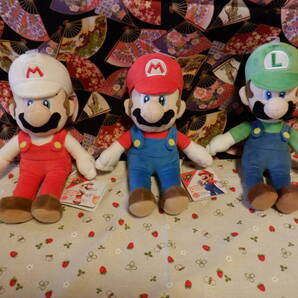 C1『スーパーマリオ オールスターコレクションぬいぐるみ(S)★マリオ&ファイアマリオ&ルイージ~3個まとめて』~任天堂 三英貿易