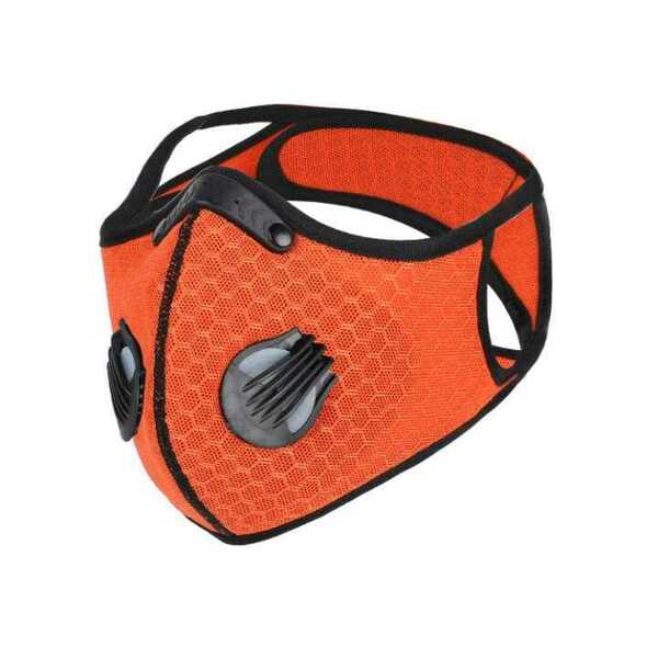 新品 送料無料 オレンジ色　カジュアルフェイスマスク フェイスマスク ツーリング バイクマスク 防寒 防風 ハーフマスク 自転車マスク