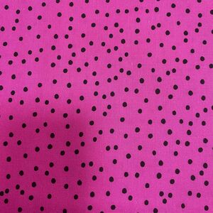 ロラライハリス生地　Dinky Dots Pink/ Black110×45