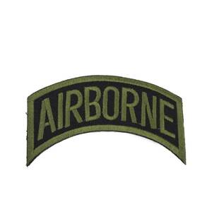 アイロンワッペン AIR BORNE ミリタリー エンブレム US ARMY 簡単貼り付け アップリケ 刺繍 裁縫 