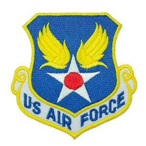 アイロンワッペン US AIR FORCE 軍物 紋章 ミリタリー 簡単貼り付け アップリケ 刺繍 裁縫