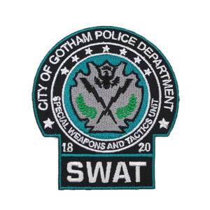 アイロンワッペン SWAT 警察 アメリカ US エンブレム 簡単貼り付け アップリケ 刺繍 裁縫 