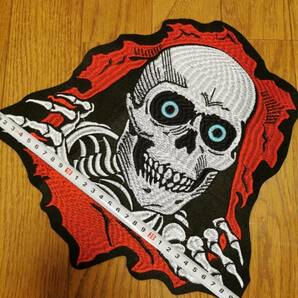 パウエルペラルタ アイロンワッペン ビッグサイズ 28㎝x30cm POWELL PERALTA thrasher santa cruz bones brigade independent spitfireの画像5