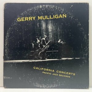 レア・フラット・完全オリジナル MONO 深溝 GERRY MULLIGAN California Concerts ('55 Pacific Jazz PJ 1201) Zoot Sims, Bob Brookmeyer