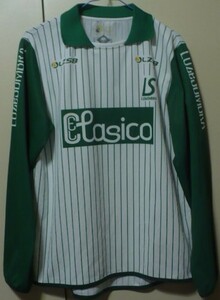 LUZeSOMBRA( loose isombla) made long sleeve stripe p Ractis shirt ( on ) only L? green practice put on polyester 