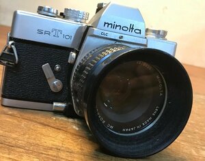 CC-8575■送料無料■ミノルタ MINOLTA SR T 101 1:1.7 f=50ｍｍ カメラ 969g●シャッターのみ確認●レンズ曇りあり●ジャンク扱い/くGOら