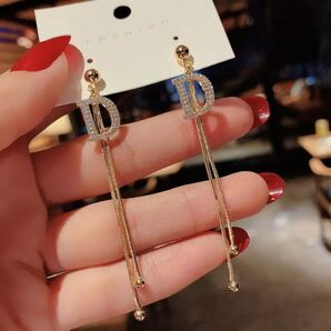 D ロゴ ピアス 1ペア