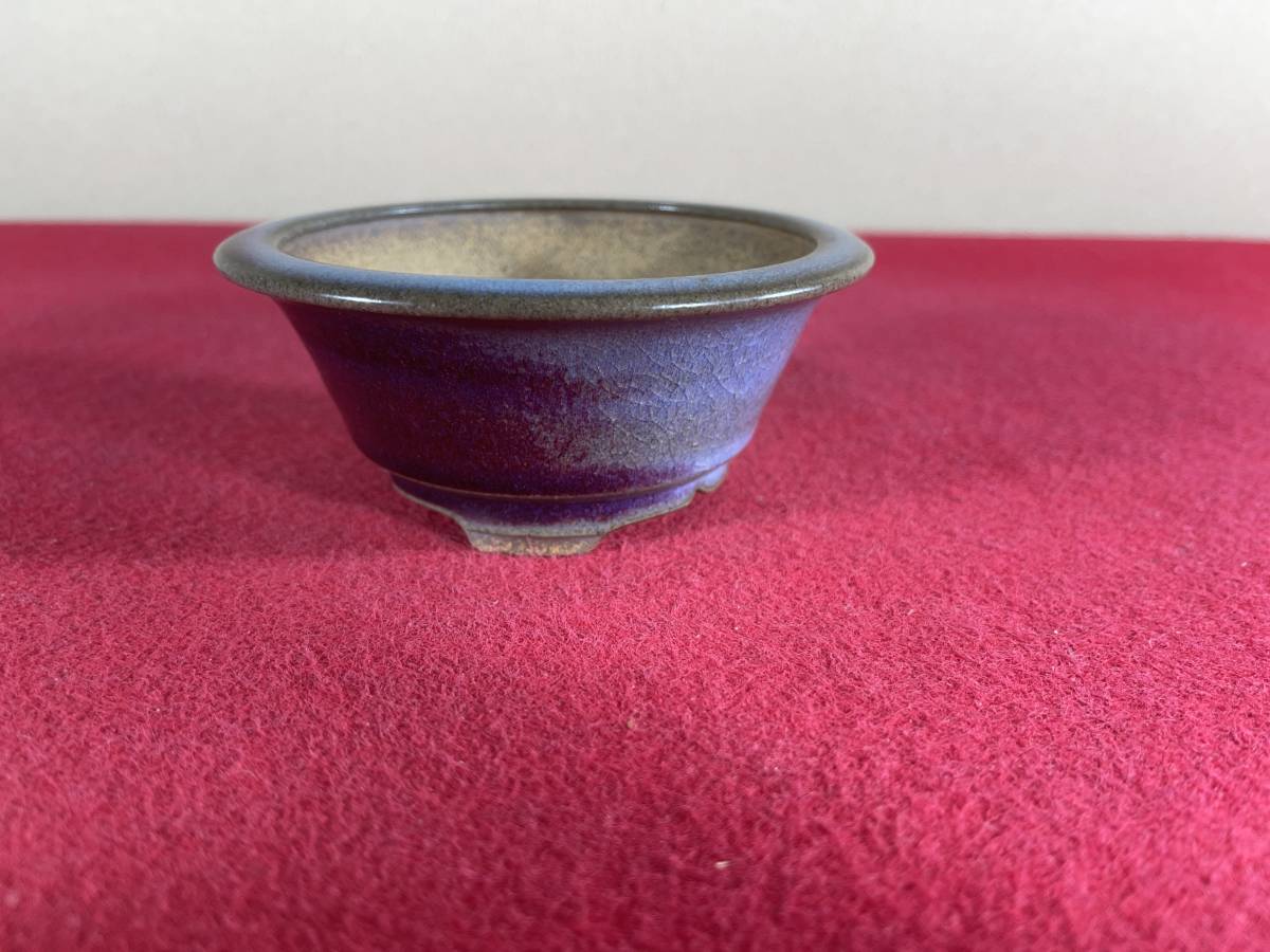人気の定番 東福寺白釉釘彫丸鉢 盆栽鉢 鉢 植木鉢 盆器 作家鉢 平安