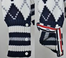 20AW THOM BROWNE. トムブラウン ARGYLE INTARSIA SHAWL CARDIGAN アーガイル カシミヤ ローゲージ ニット カーディガン 3 b6251_画像6