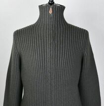 イギリス製 HERMES エルメス ローゲージ カシミヤ ドライバーズ ジップ ニット ジャケット XL sweater b6206_画像3