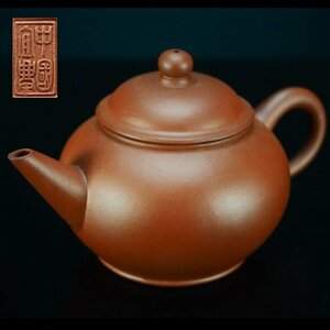 【治】中国宜興　朱泥急須☆唐物　煎茶道具　茶注　YF173