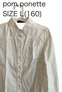 [Бесплатная доставка] Используется Pom Ponette Pom Ponette с длинным рубашкой Блуз. Размер 160