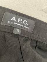 【送料無料】中古 A.P.C. アーペーセー スカート 麻混 ブラック サイズ36_画像3