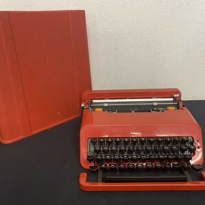 希少 A1 Olivetti オリベッティ Valentine バレンタイン タイプライター ケース付 レッドカラー レトロ アンティーク 簡単な動作確認済みの画像1