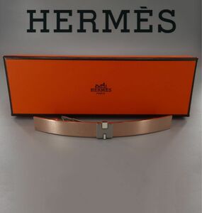 HERMES エルメス バレッタ アイリーン GM ピンクゴールドカラー シルバー メタル ヘアアクセサリー 髪留め