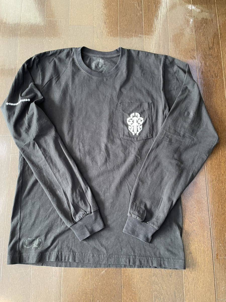 クロムハーツ ロンT 黒 Tシャツ/カットソー(七分/長袖) ファッションやトレンド情報