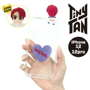 BTS 公式グッズ TinyTAN フィギュアクリア iPhone12 12Pro JUNGKOOK ジョングク 防弾少年団 タイニータン スマホ ケース カバー