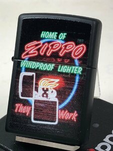 Zippo Neon Sign Design ブラックマット /ネオン #48455 新品