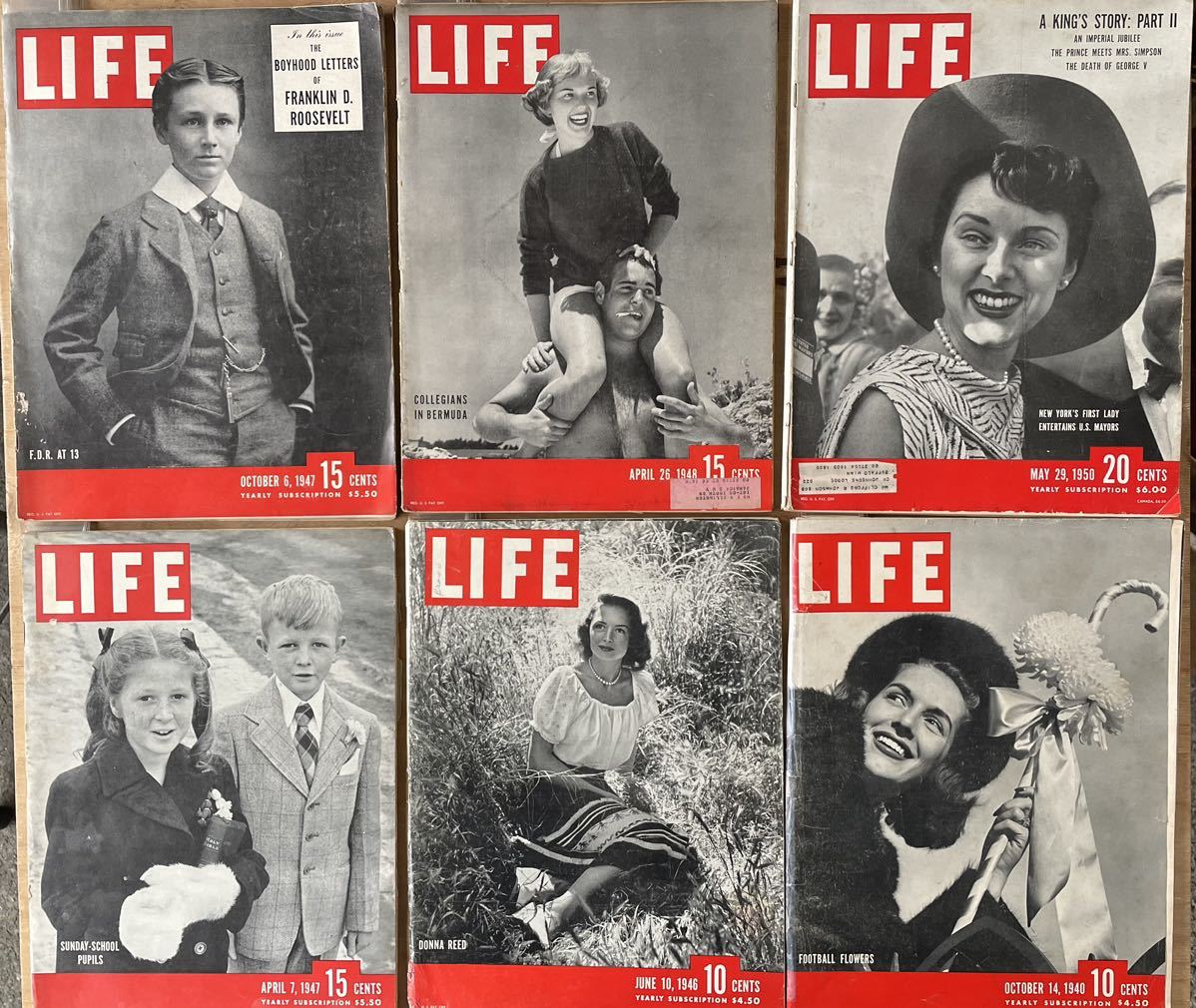 ◇まとめて6冊・ビンテージ雑誌＜LIFE・ライフ＞1940年代□ハリウッド 
