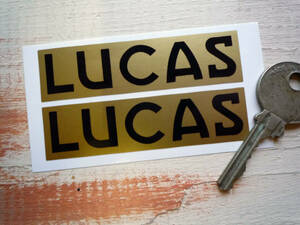 海外　★LUCAS BATTERY STICKER ルーカス ステッカー デカール 75mm x 20mm 2枚セット