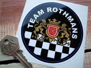 海外　Team Rothmans Round Sticker ロスマンズ ステッカー デカール 90mm