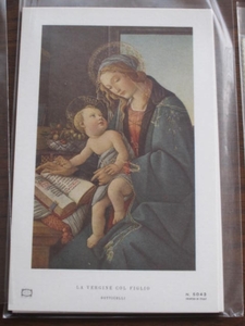 Art hand Auction Gemälde ★ Botticelli Madonna des Buches ★ Christliches Gemälde Maria 7, Antiquität, Sammlung, Gedruckte Materialien, Andere