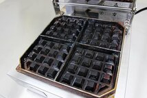 送料無料！美品！18年製 サンテックSUNTEC ベルギーワッフルベーカー シングル メーカー 焼き機 SBW-100-4　4/4 角型 店舗厨房業務用-11_画像6