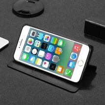 iPhone 13用 ライトブラウン スマホケース 新品 手帳型 レザー 耐衝撃 アイフォン カード収納 携帯ケース TPU 無地_画像3