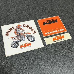 KTM ステッカー3枚セット オフロード モトクロス バイク当時物
